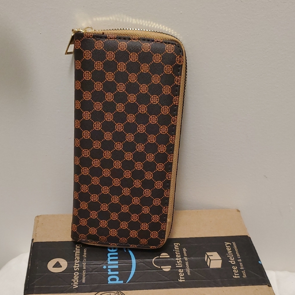 Brown Patterned Key & Card Holder